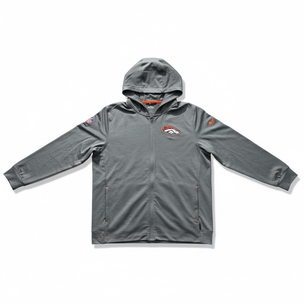 Men’s XL NFL Nike Denver Broncos Zip Hoodie Player Issued Jonathon Kongbo